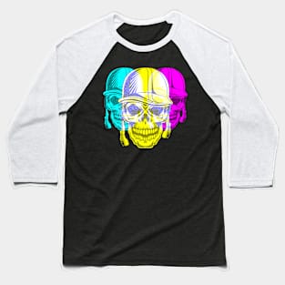 Tri-Portrait Skull - DS21 Baseball T-Shirt